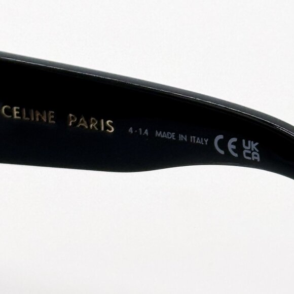 NEW CELINE CL40272I 01A UNISEX SHINY BLACK SUNGLASSES CELINE - Picture 11 of 12